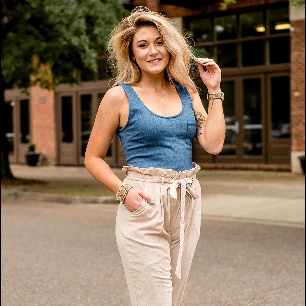 Donna Denim Bodysuit